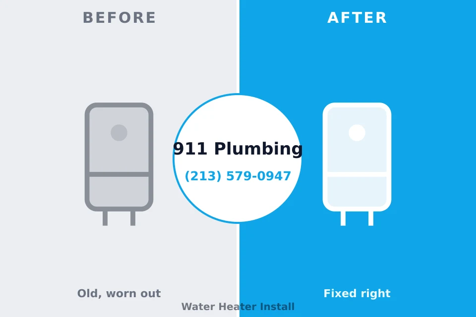Before and after: plumbing repair Millersburg, IN